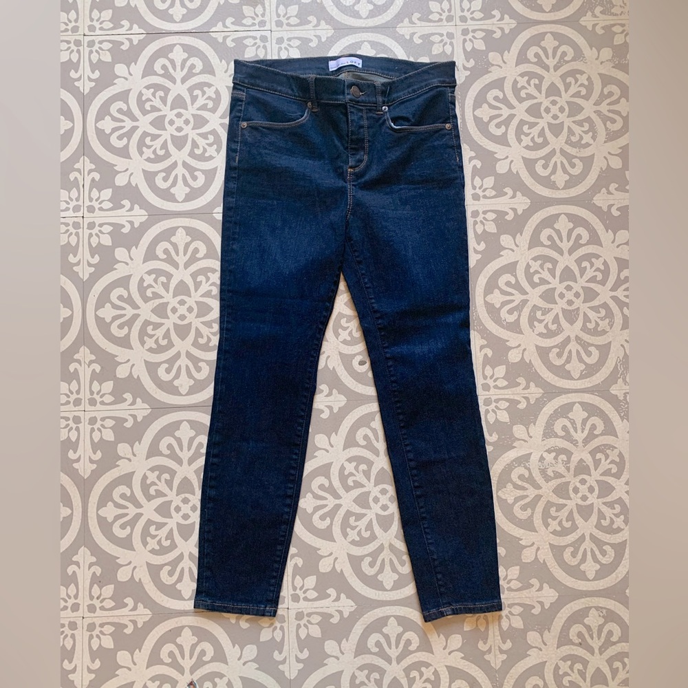 Dark stretchy denim jeans